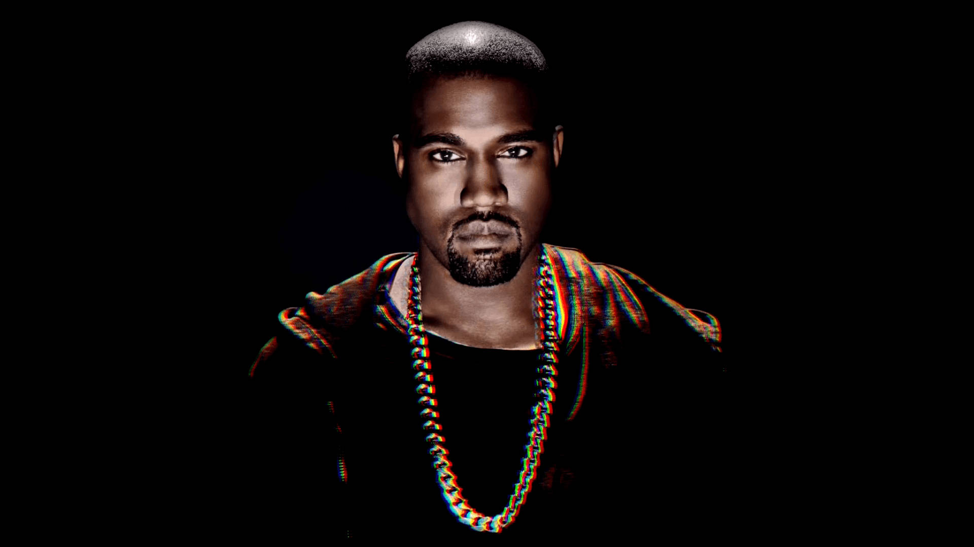 Kanye West With Big Gold Chain Background