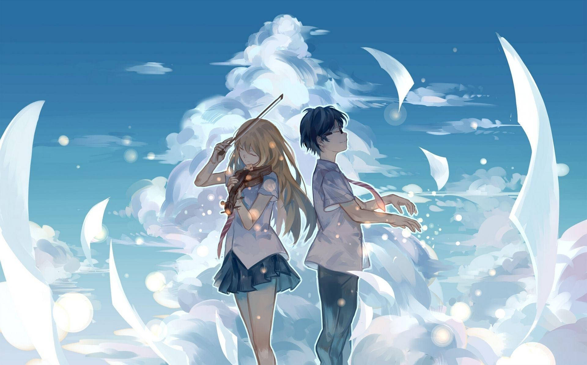 Kaori And Kosei Your Lie In April Hd Background