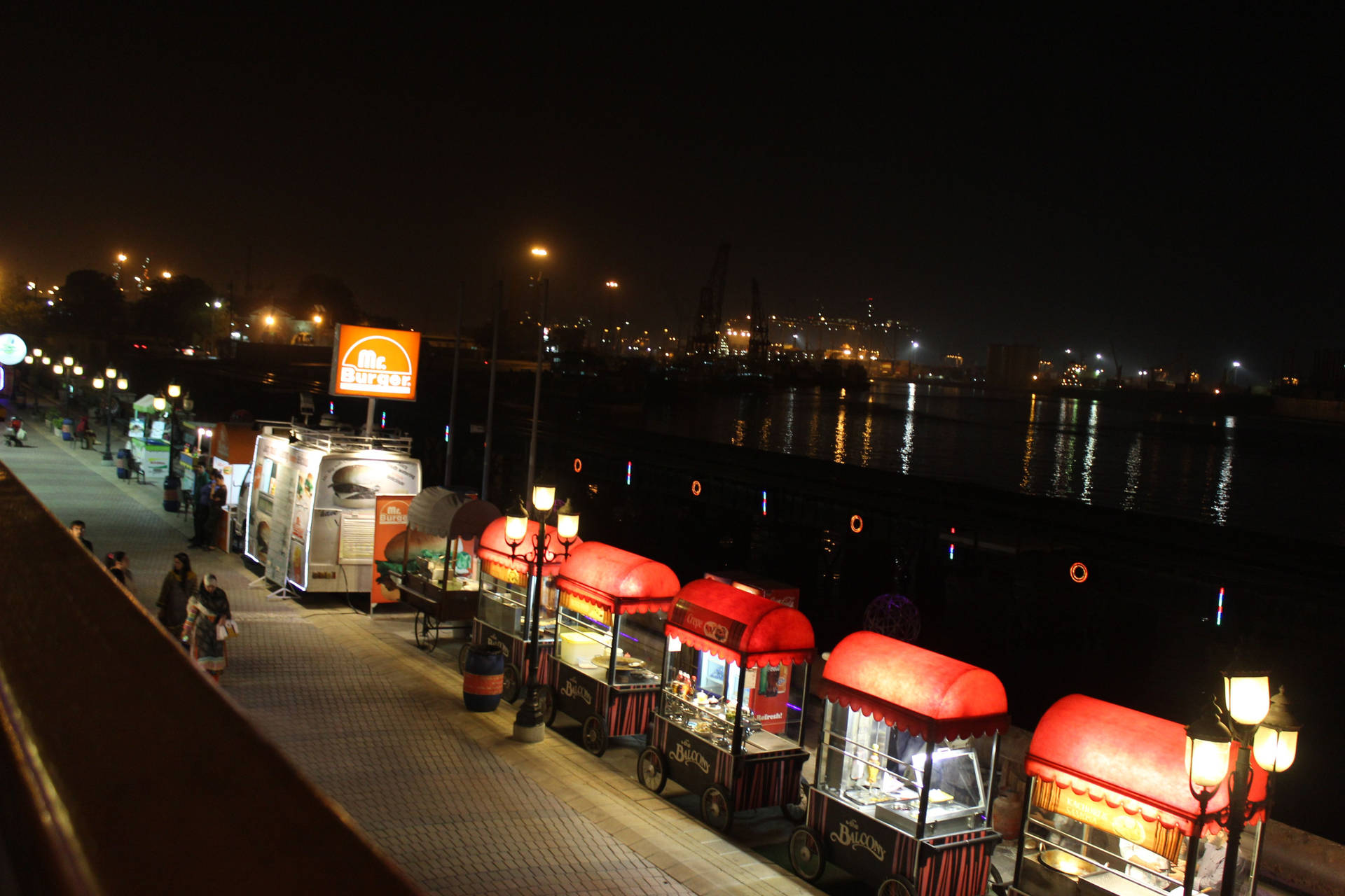 Karachi Port Grand Night View Background