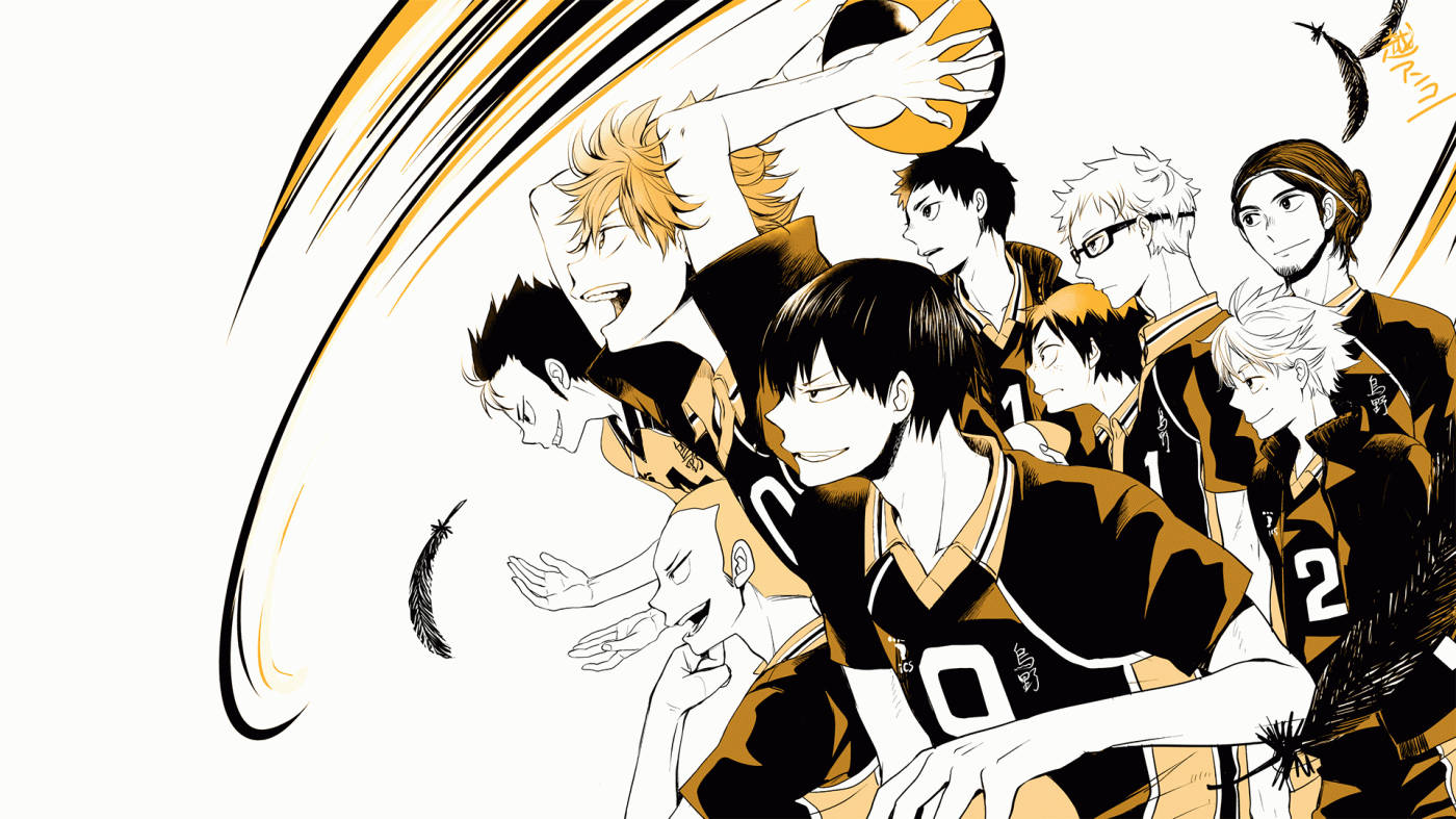 Karasuno Advancing Haikyuu Aesthetic Background