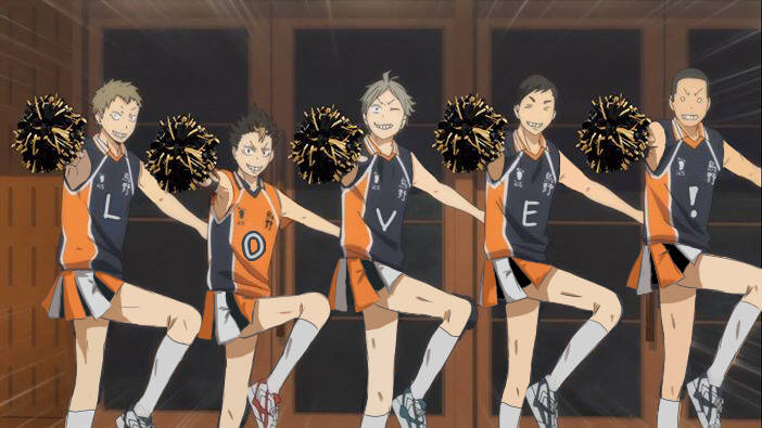 Karasuno Cheer Squad Haikyuu Desktop Background