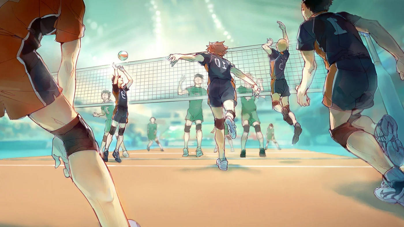 Karasuno Volleyball Match Haikyuu Aesthetic Background