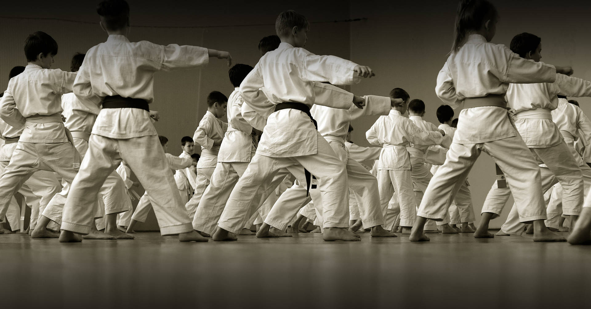 Karate Class With Students Background