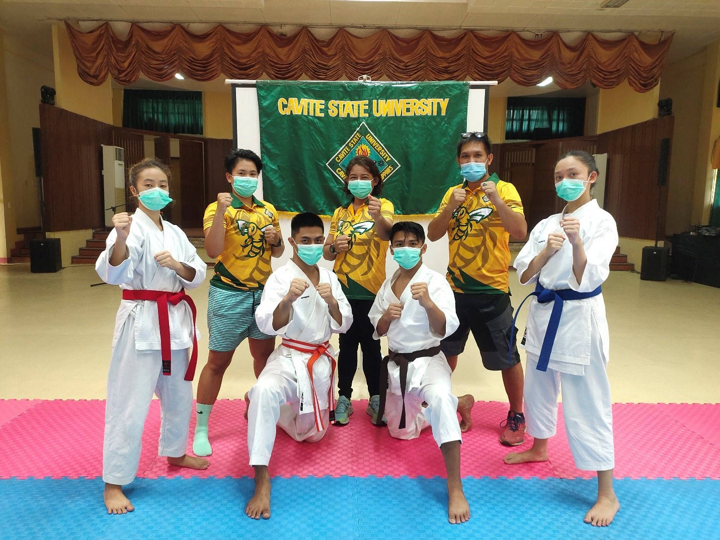 Karate Students In Masks Cavite State University