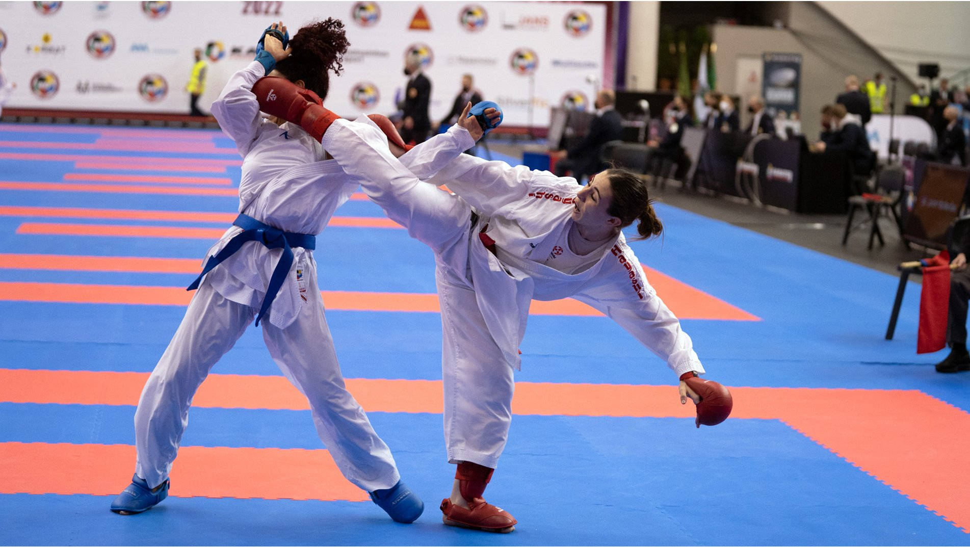 Karate Two Women Kick To Face