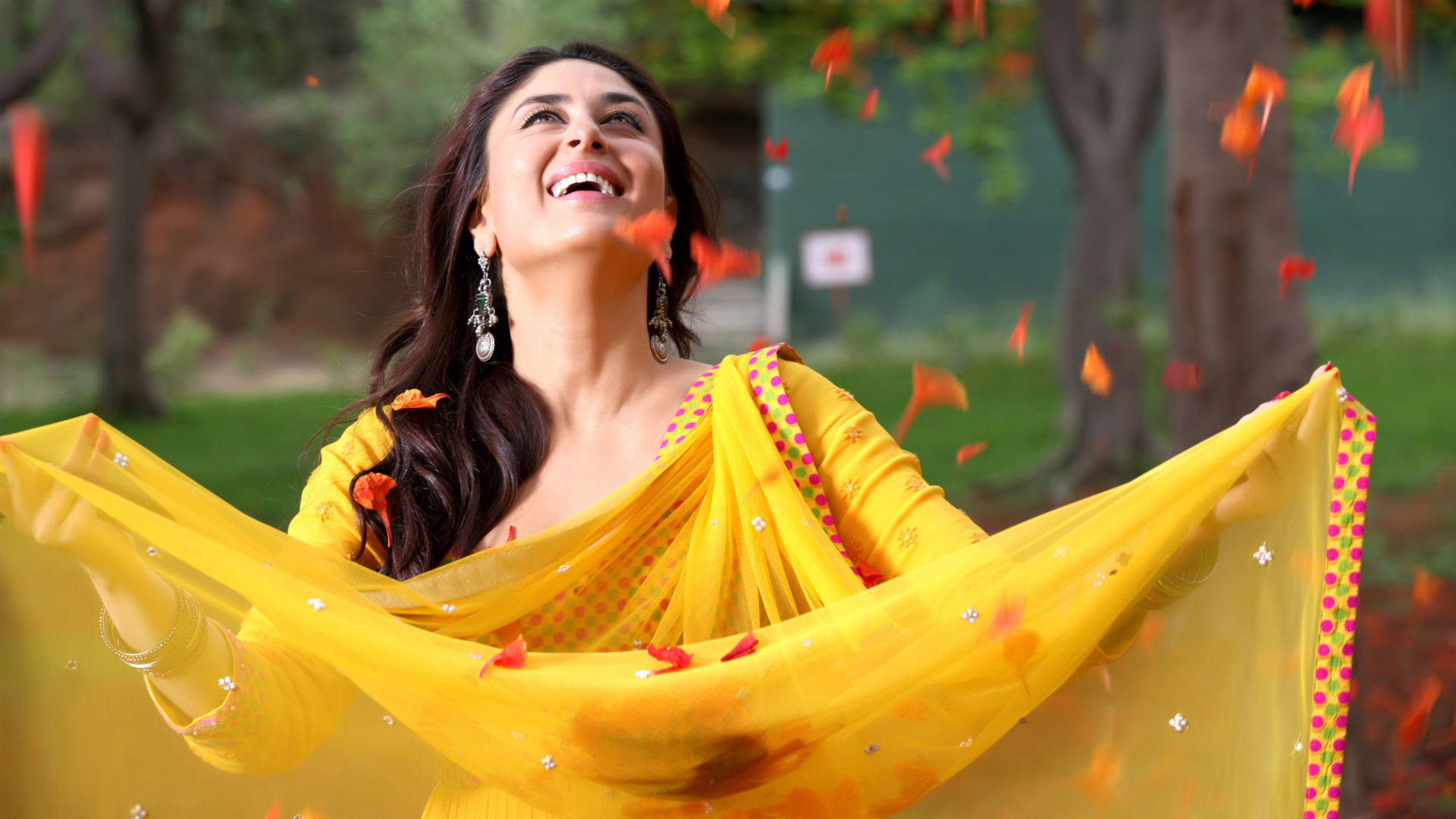 Kareena Kapoor Yellow Salwar Dress Background