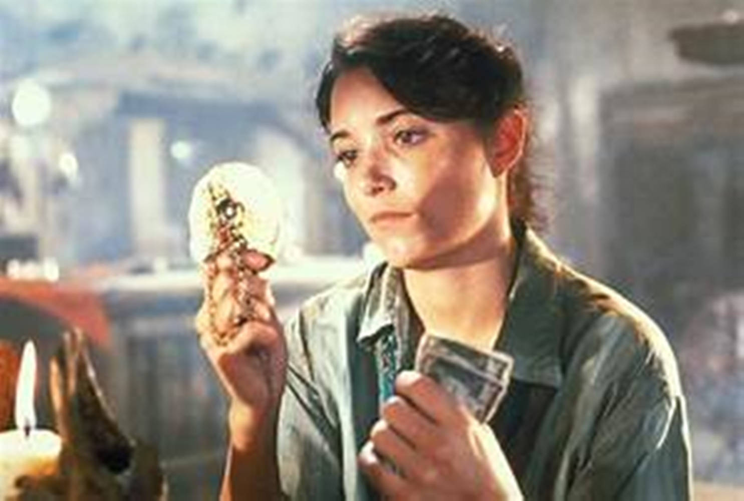 Karen Allen In A Scene From Raiders Of The Lost Ark Background