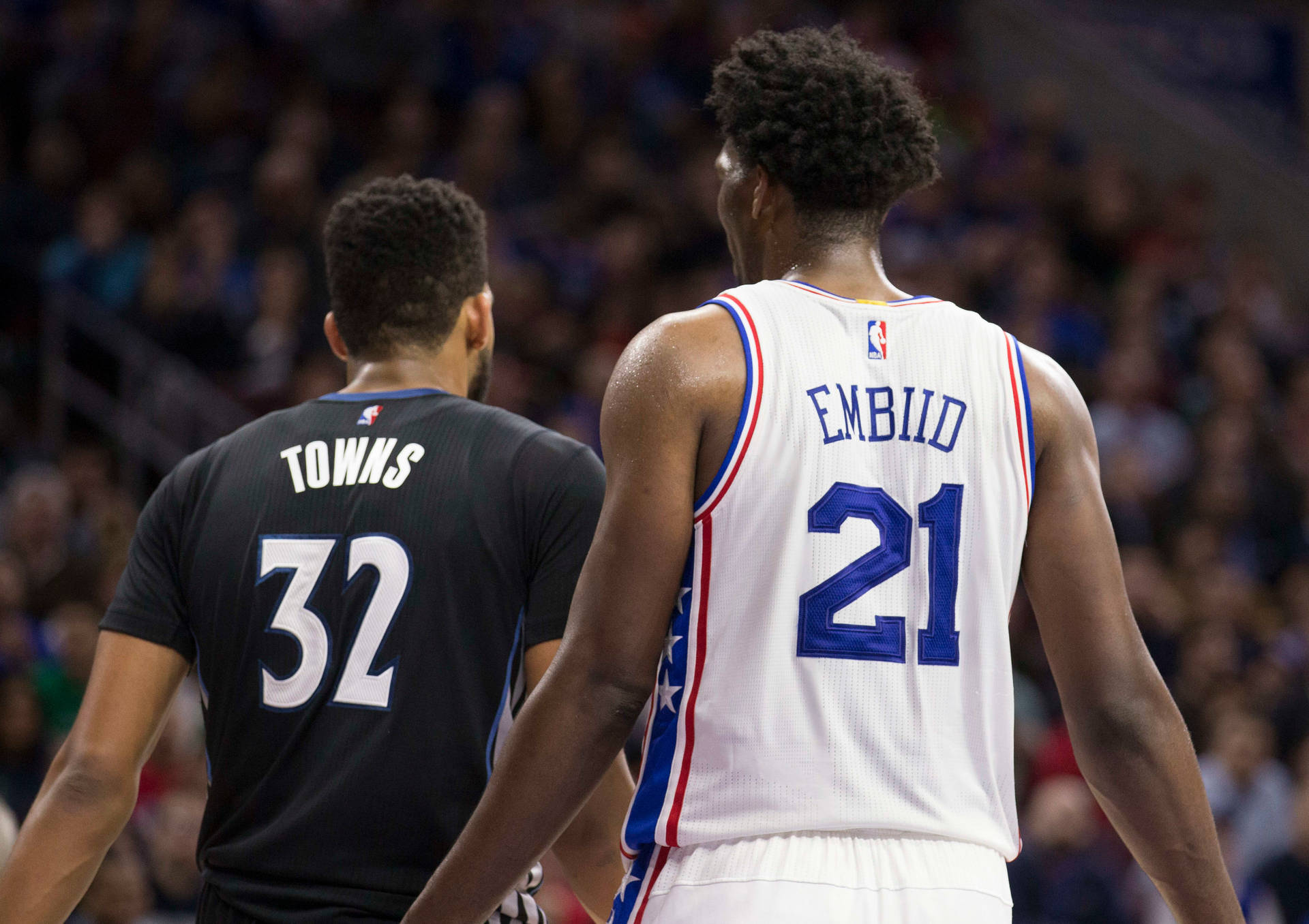 Karl-anthony Towns And Joel Embiid Background