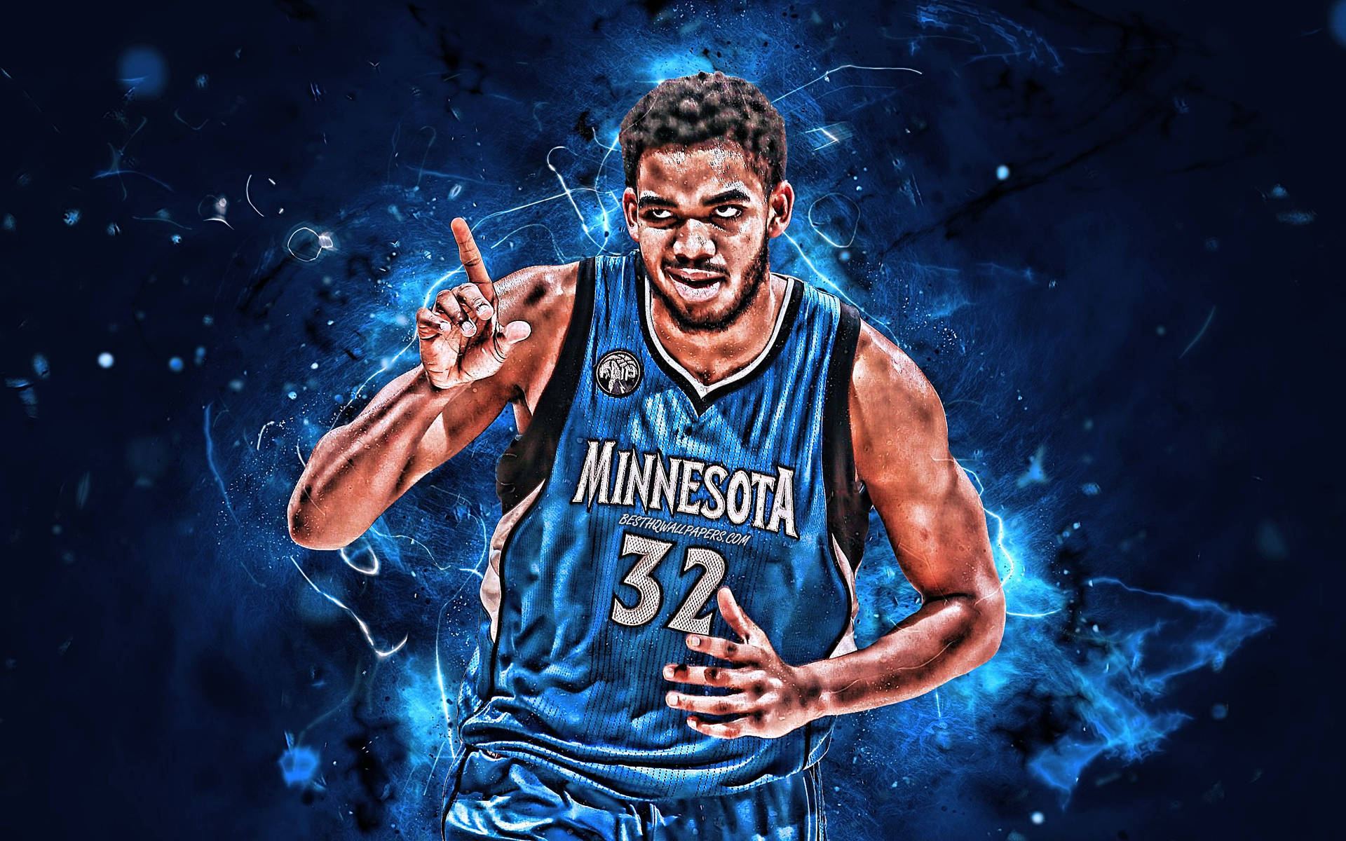 Karl-anthony Towns Enhanced Photograph Background