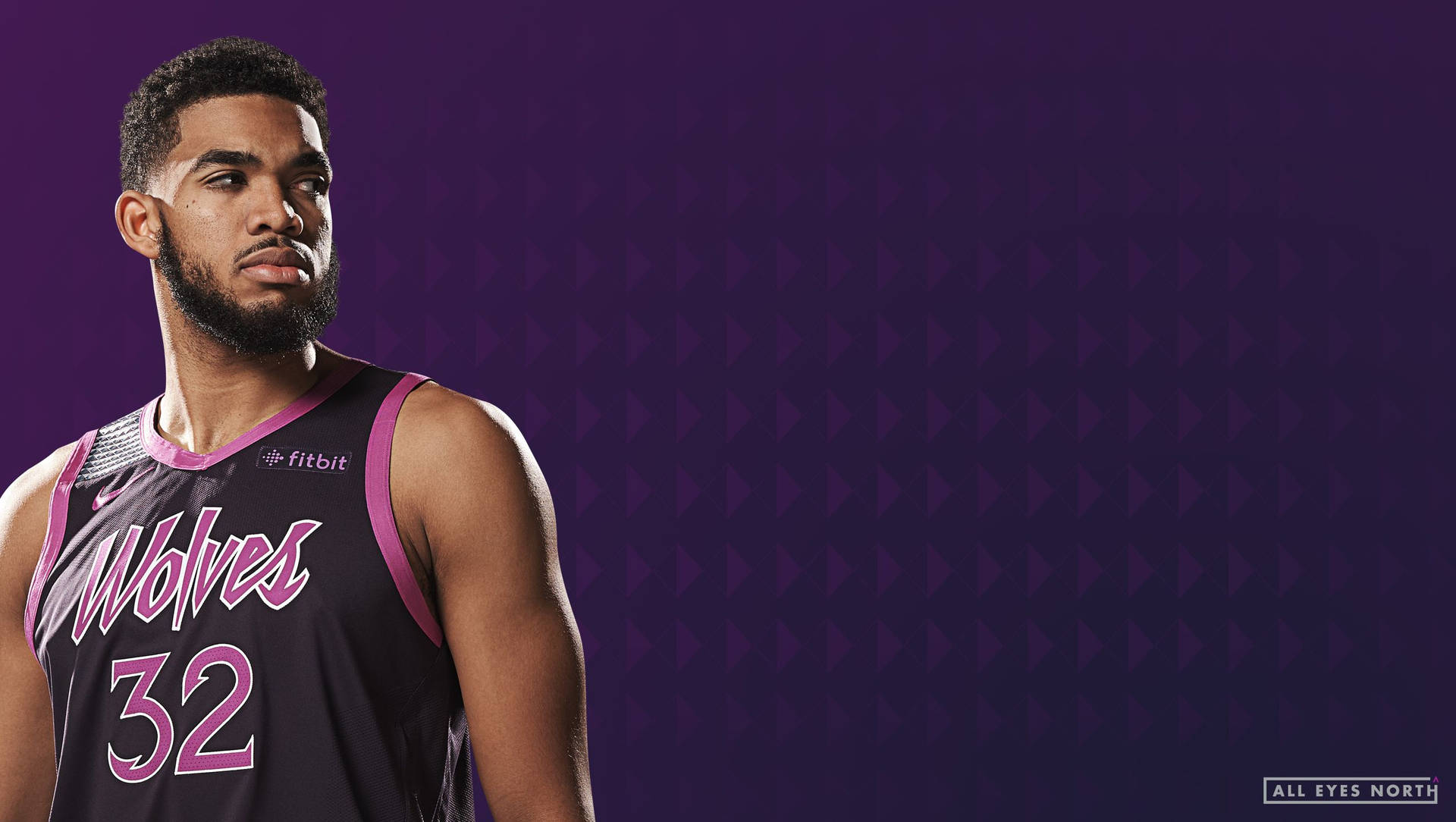 Karl-anthony Towns Wolves Purple Jersey Background
