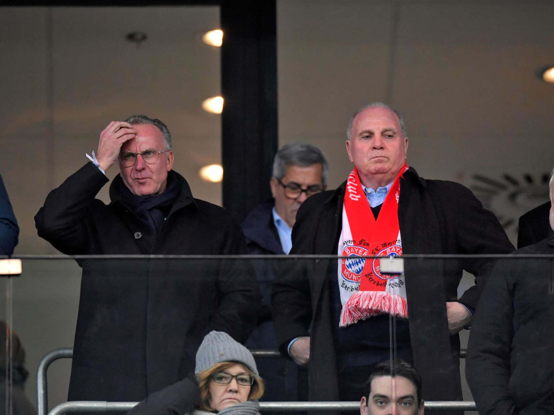 Karl-heinz Rummenigge And Uli Hoeness At Tsg 1899 Background