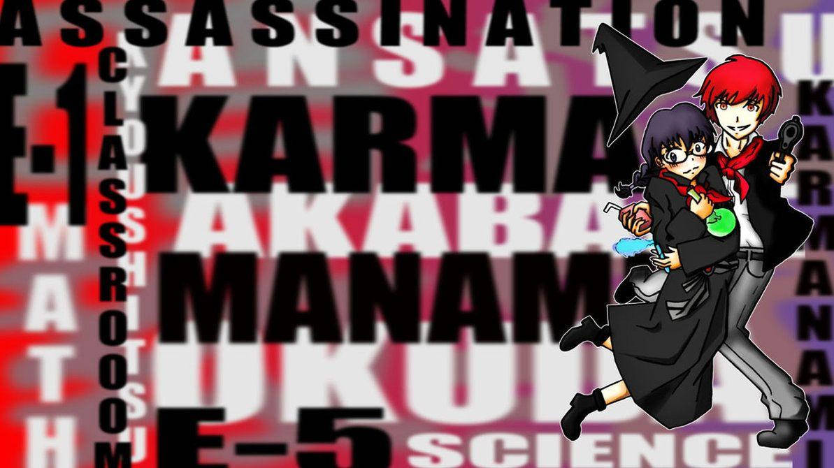 Karma Akabane And Manami Okuda Background