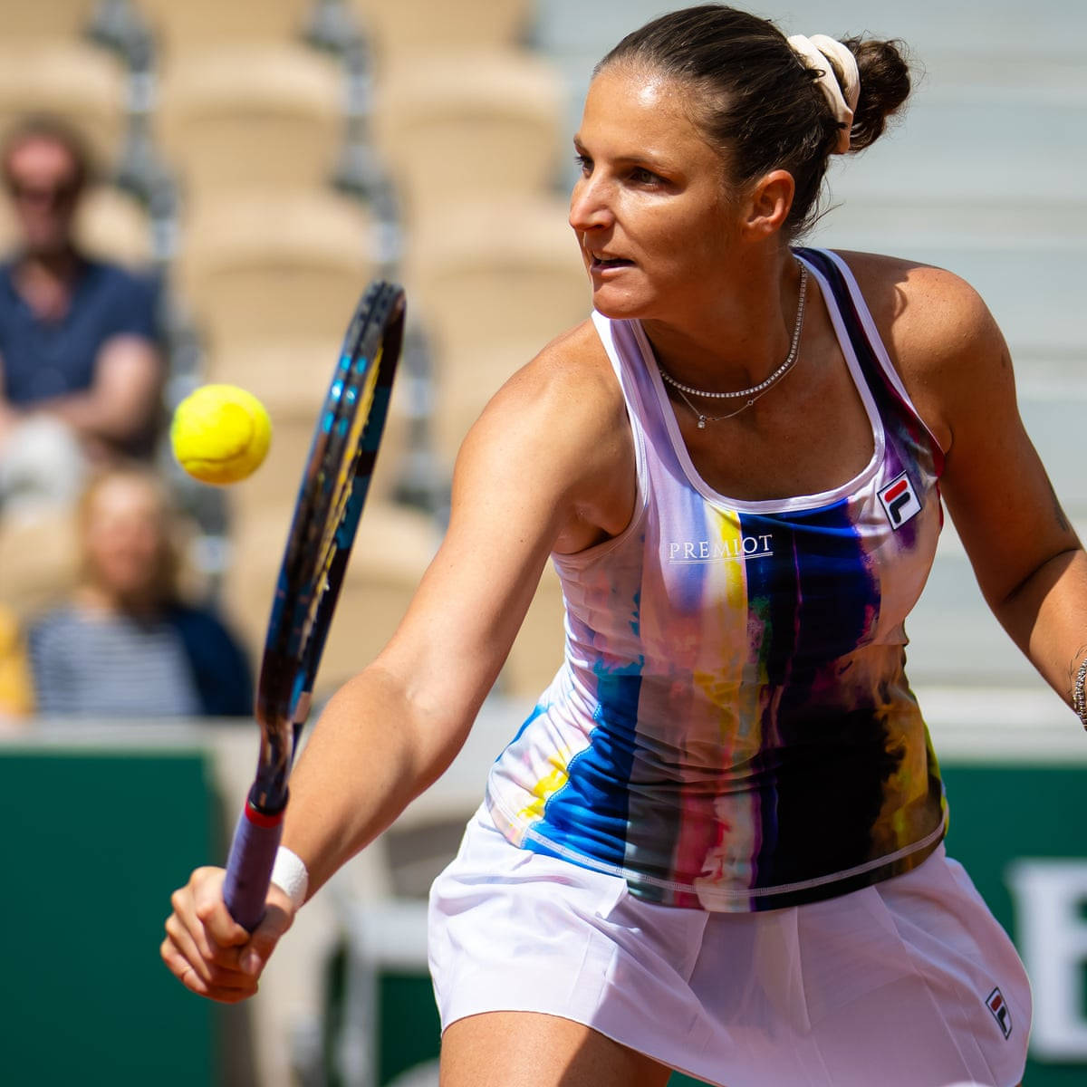 Karolina Pliskova Backhand Volley Background