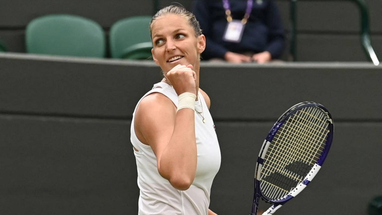 Karolina Pliskova Fist Pump Background