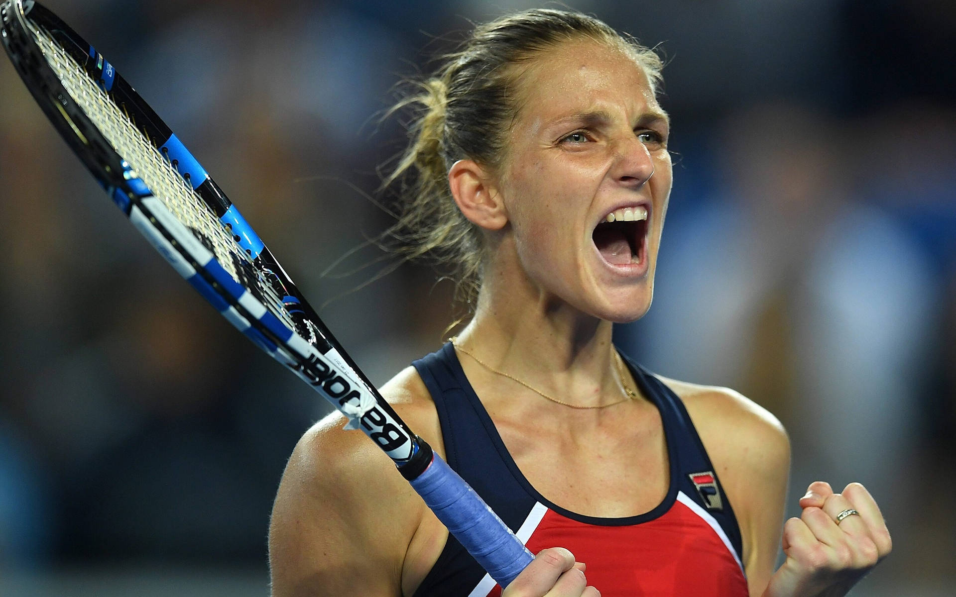 Karolina Pliskova Screaming