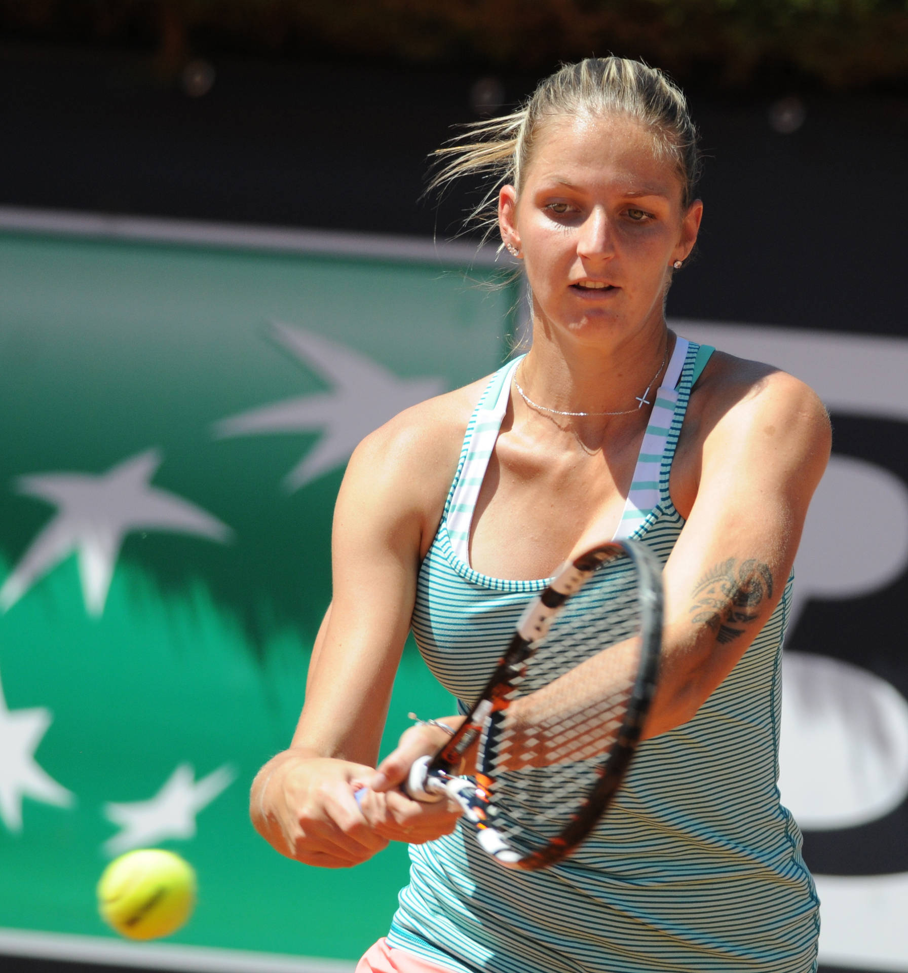 Karolina Pliskova Two Handed Stroke Background