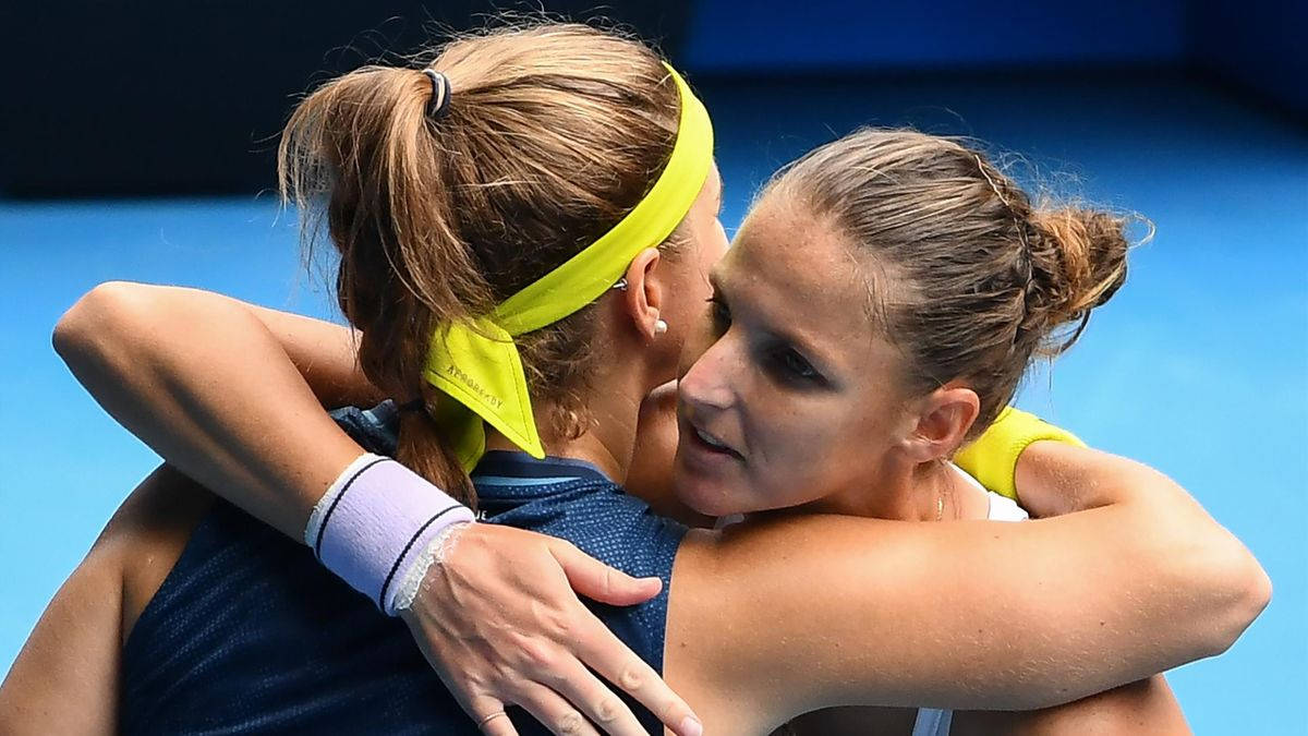 Karolina Pliskova With Karolina Muchova