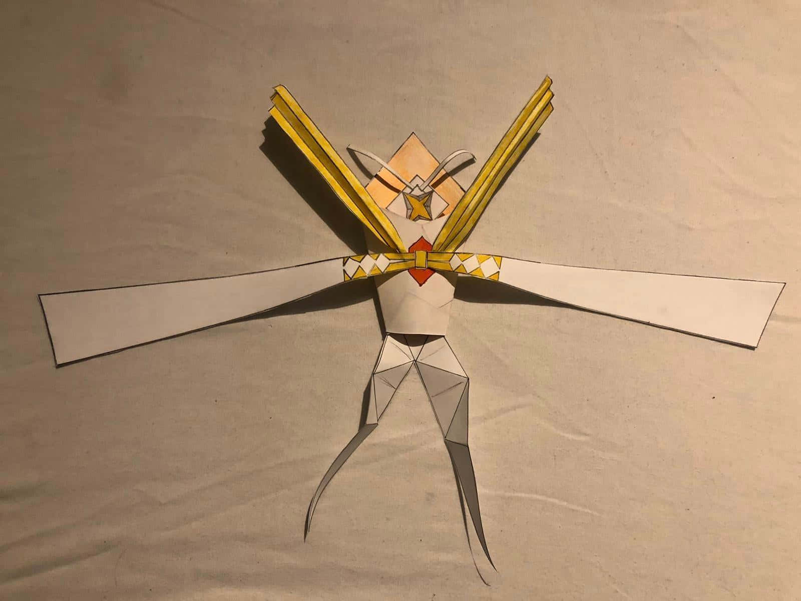Kartana Pokemon Made Of Paper Background