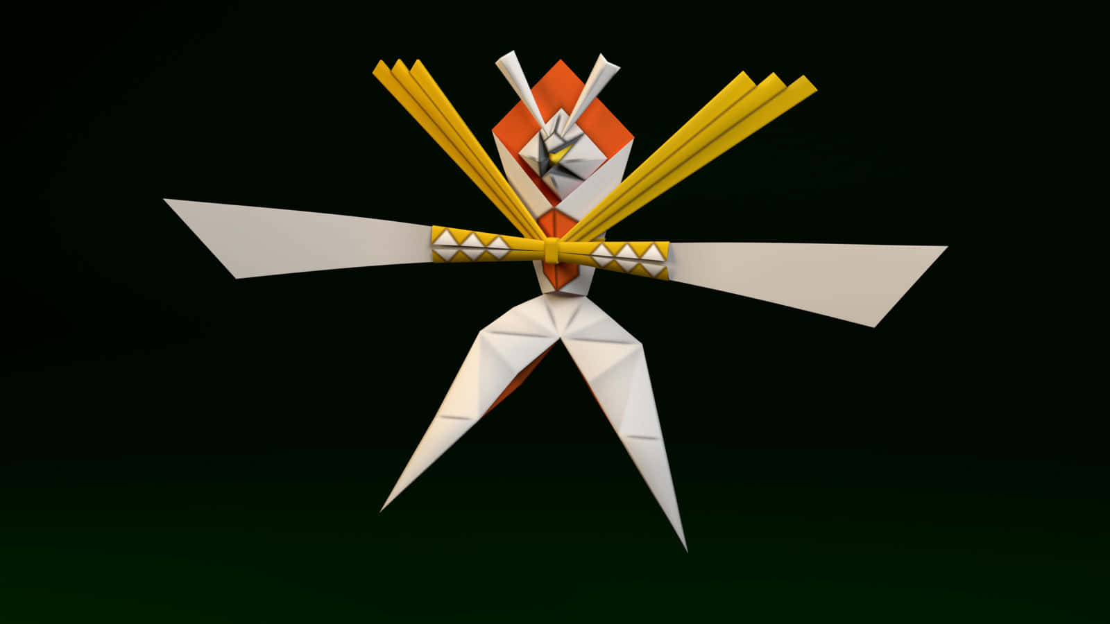 Kartana Pokemon On Black Background Background
