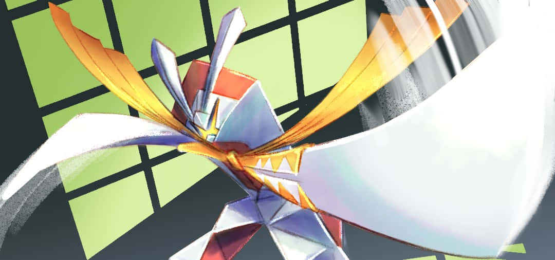 Kartana Pokemon With Grid Background Background