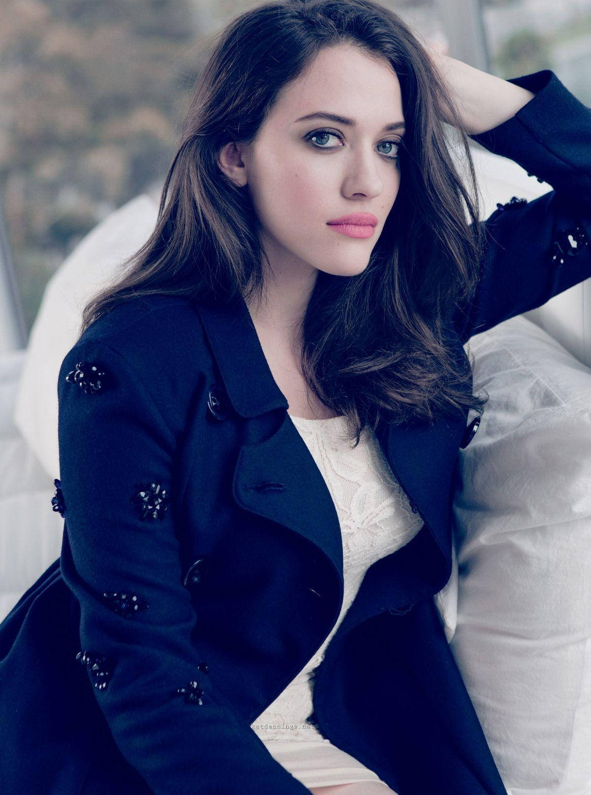 Kat Dennings Leaning On Couch 2014 Photoshoot Background