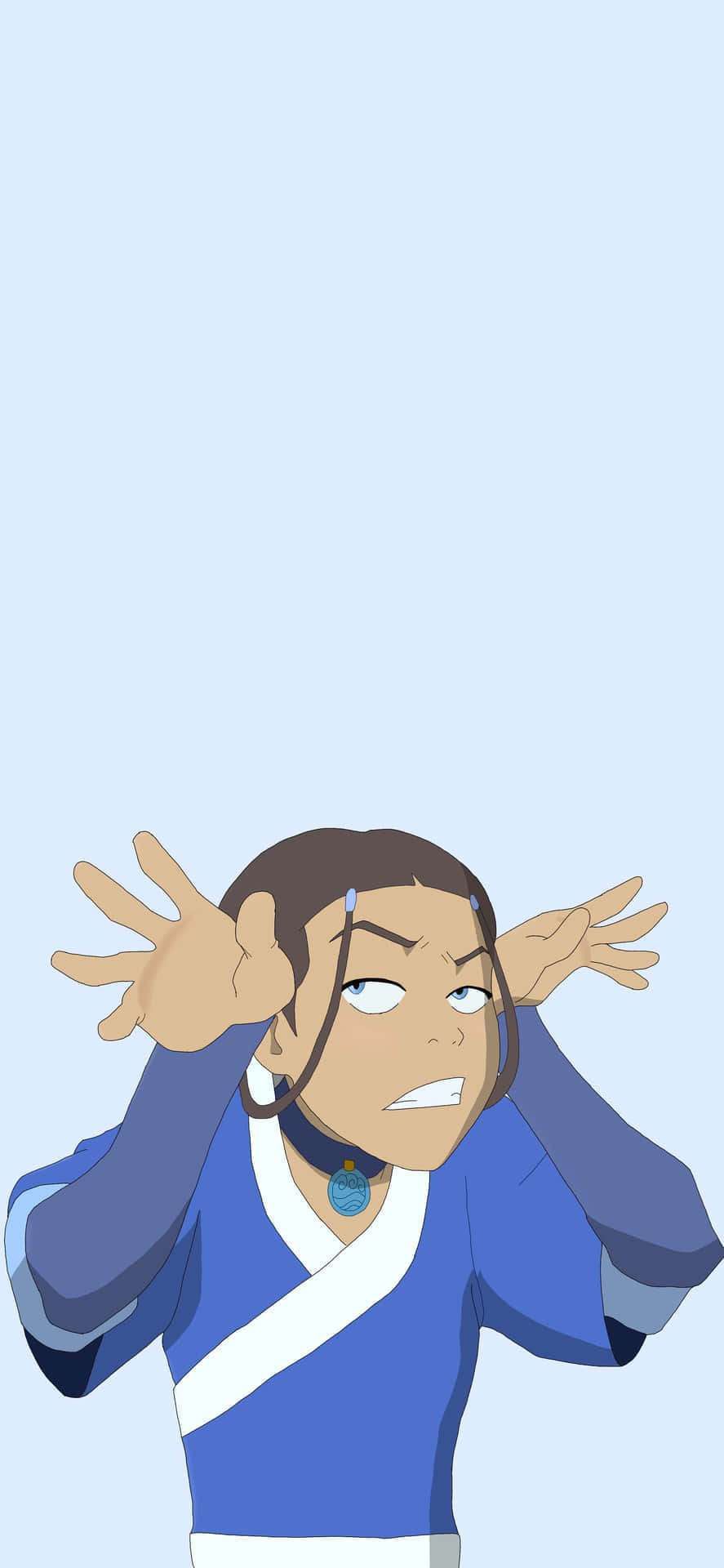 Katara_ Animated_ Character_ Frustration Background