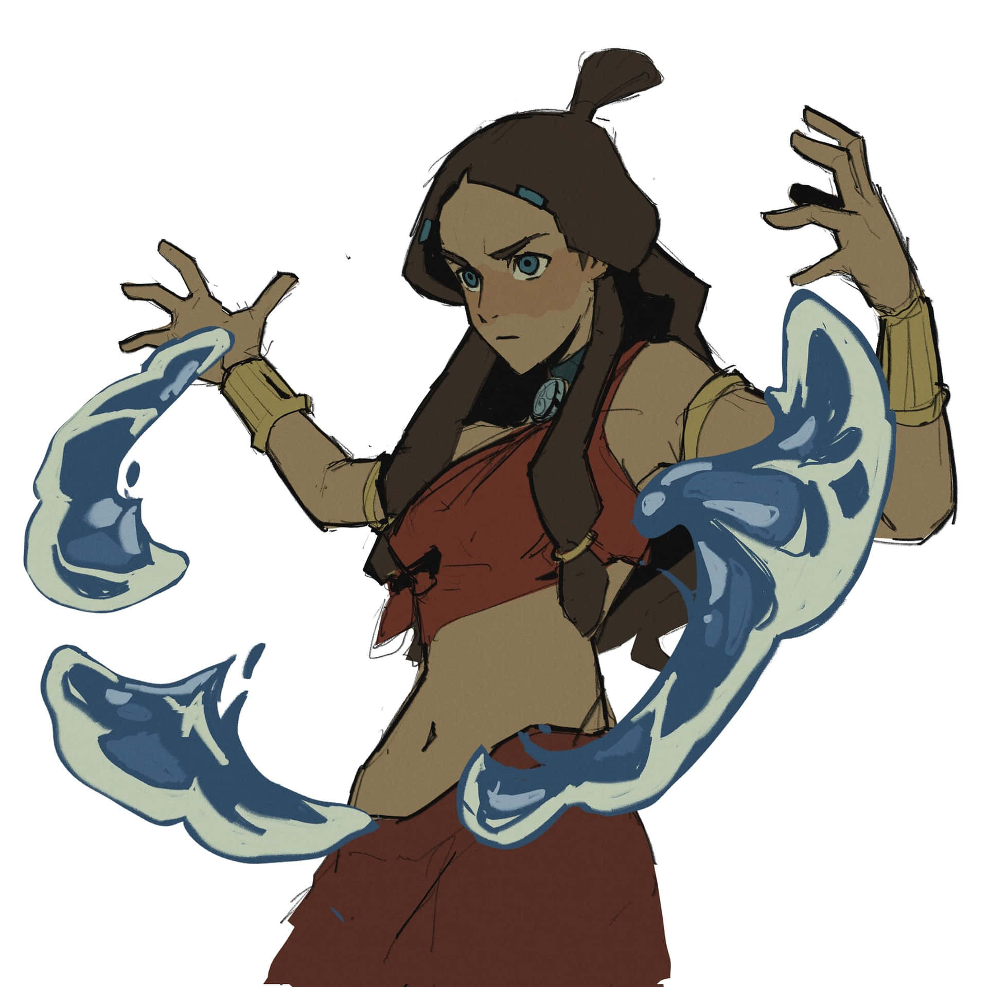 Katara_ Waterbending_ Artwork