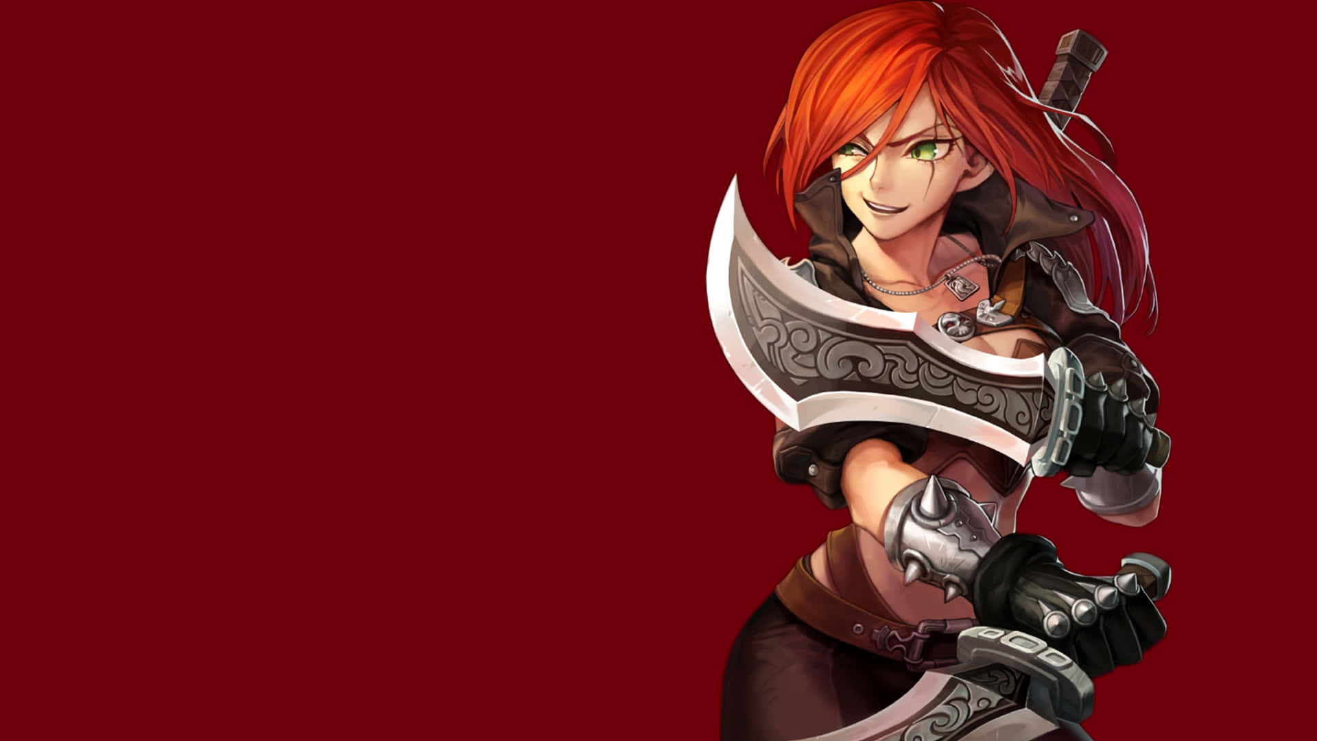 Katarina Red Background Leagueof Legends Background