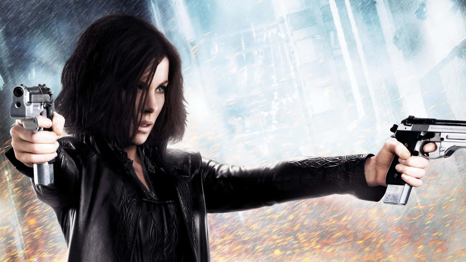 Kate Beckinsale Dual Wielding Guns4 K