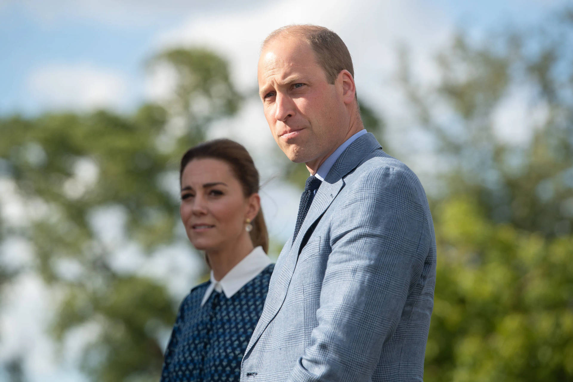 Kate Middleton And Prince William Outdoors Background