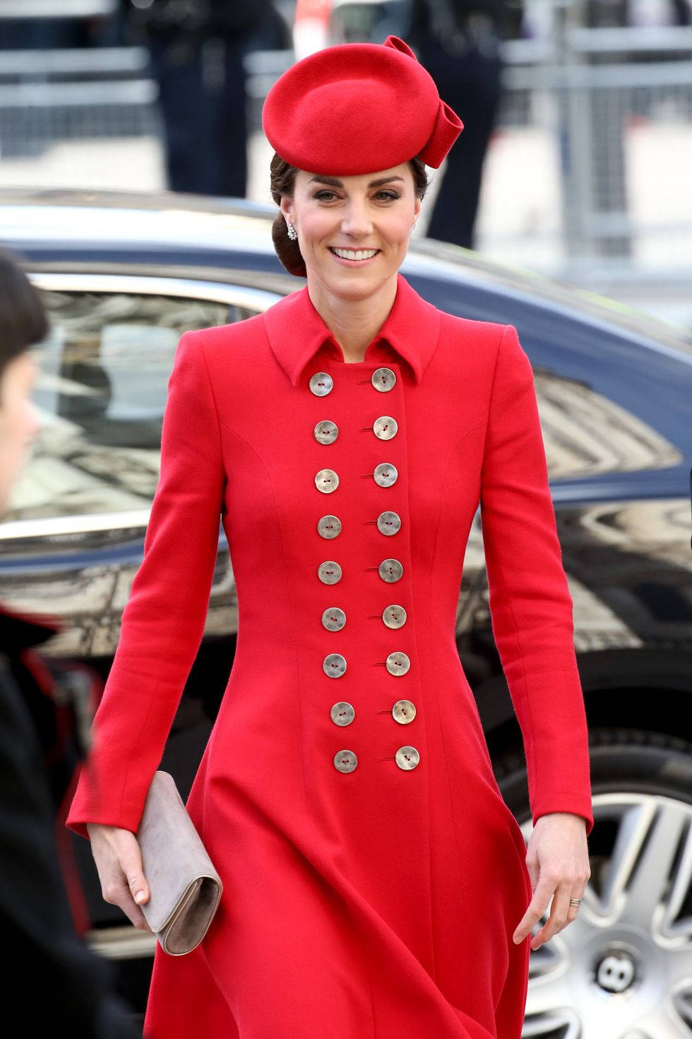 Kate Middleton In Buttoned Coat Background