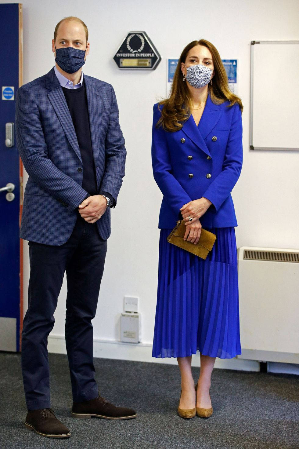 Kate Middleton In Cobalt Blue Background