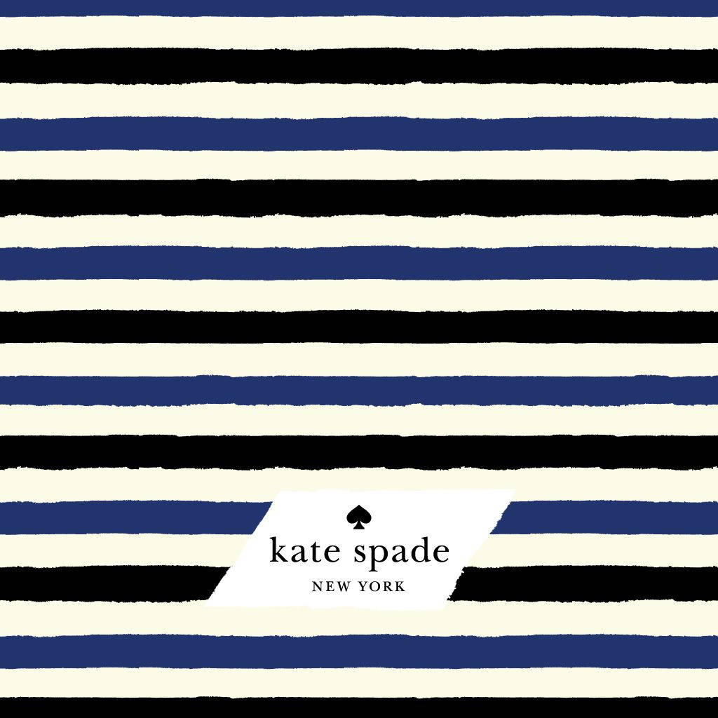 Kate Spade Black And Blue Stripes Background