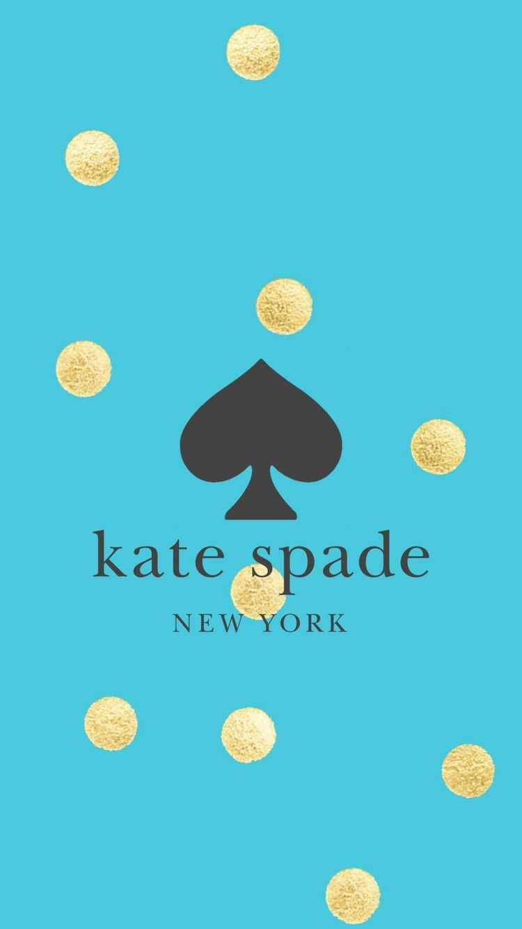 Kate Spade Blue And Gold Background