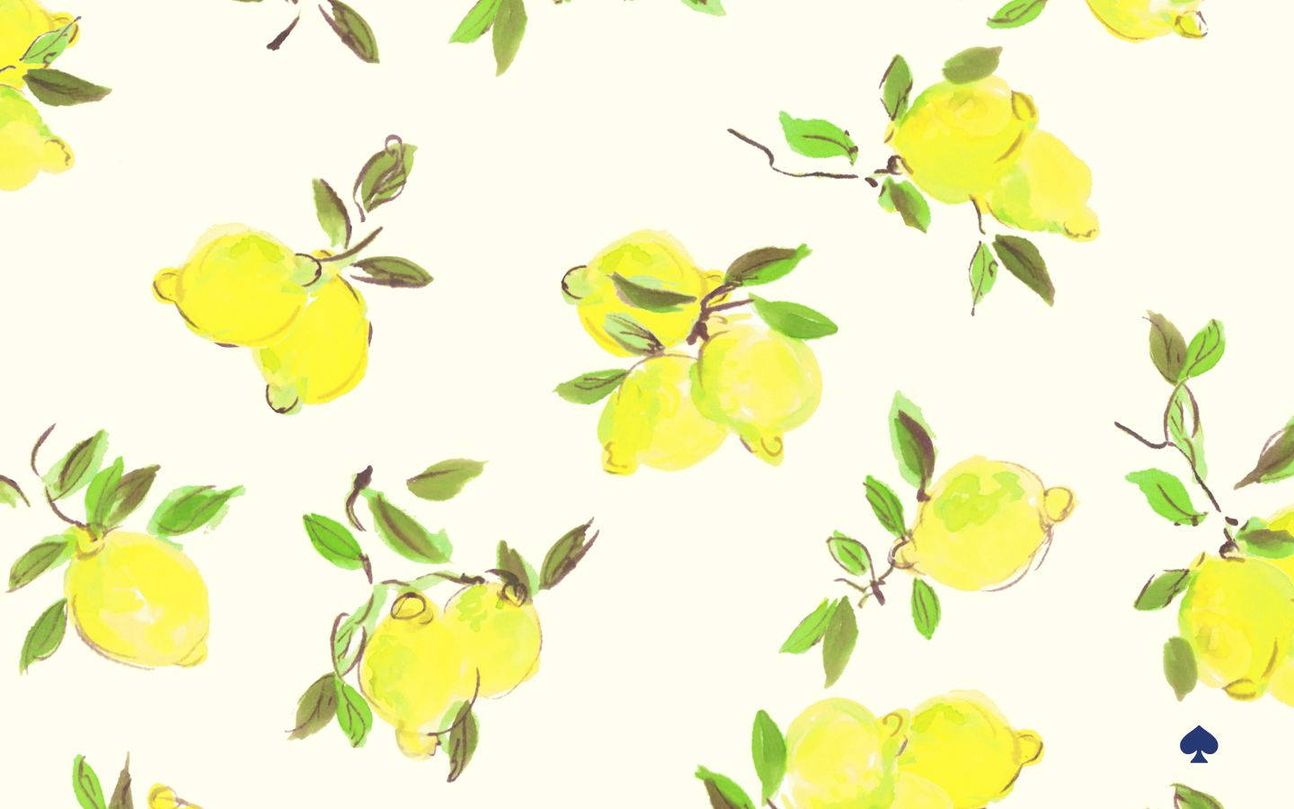Kate Spade Logo With Lemons Background