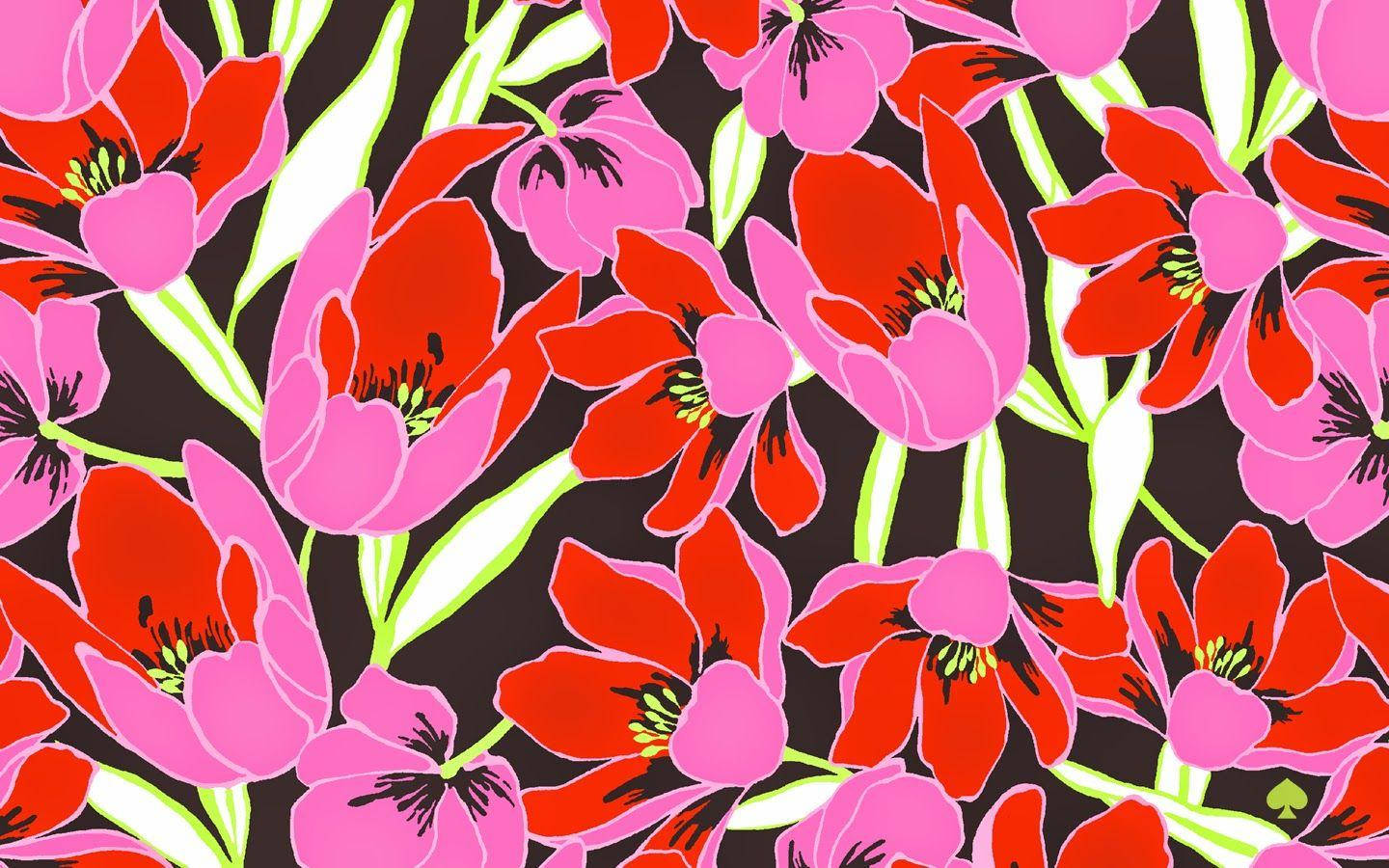 Kate Spade Pink And Red Flowers
