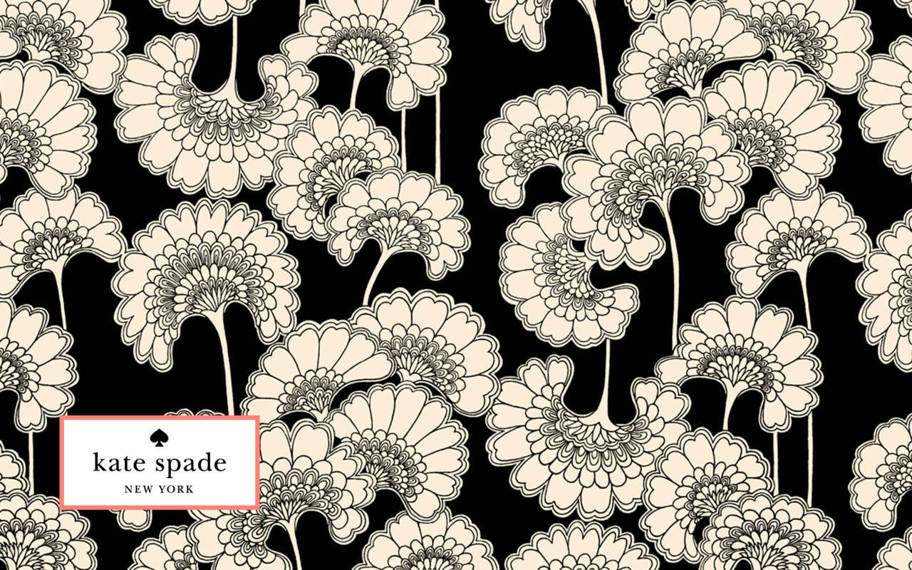Kate Spade Stylized White Flower Art Background