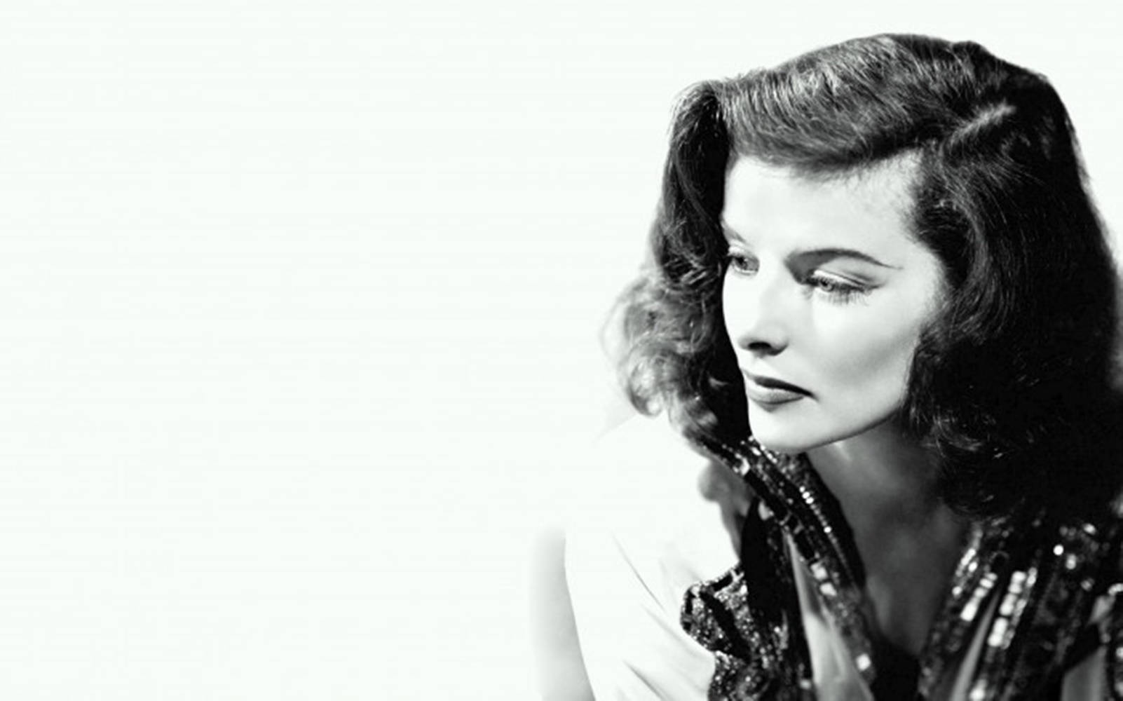 Katharine Hepburn Monochrome Photo Background