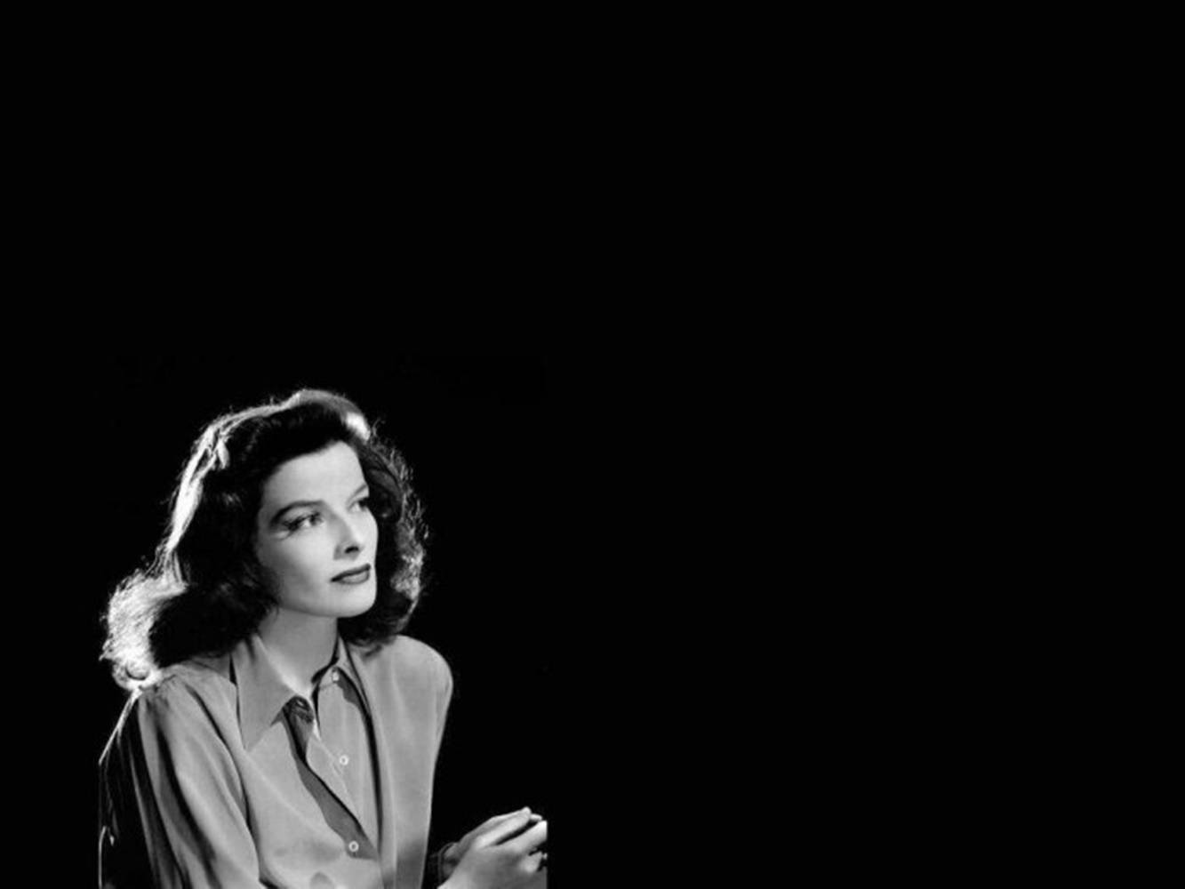 Katharine Hepburn On A Dark Background Background