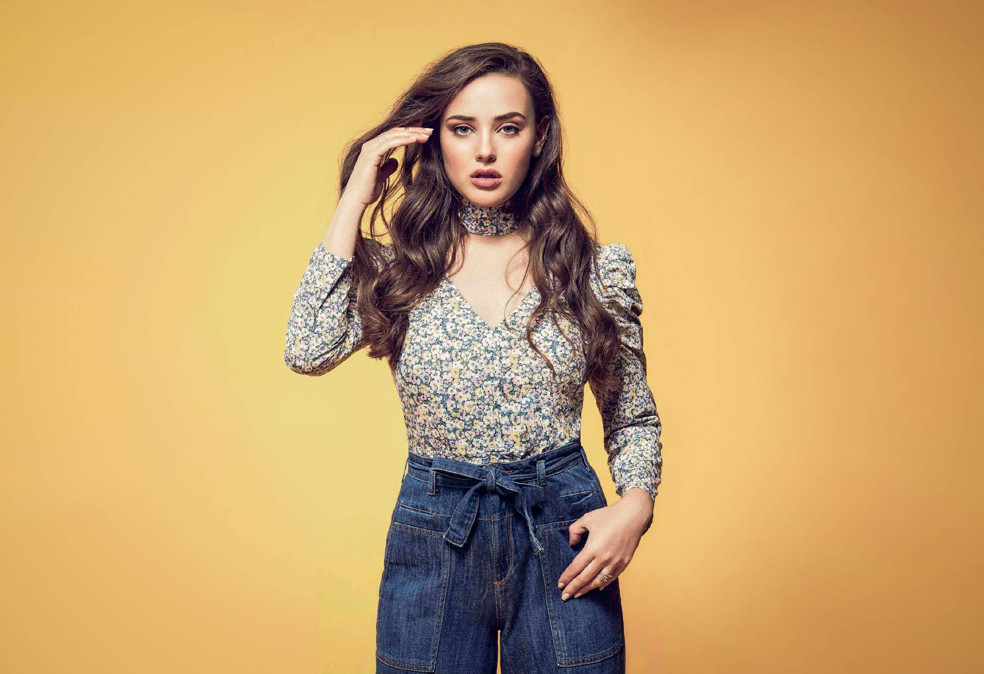 Katherine Langford Fashion Outfit Background