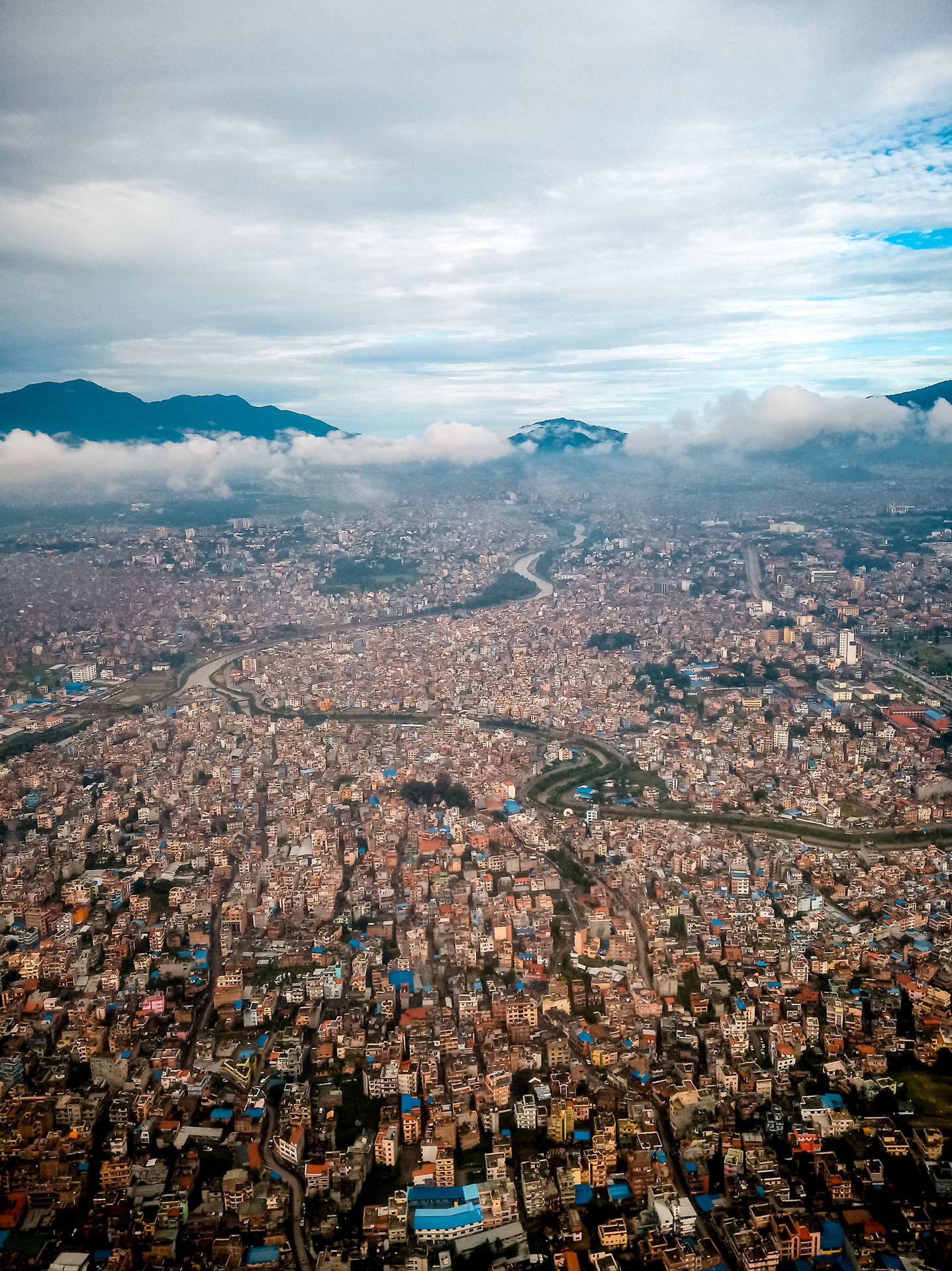 Kathmandu Aerial View Background