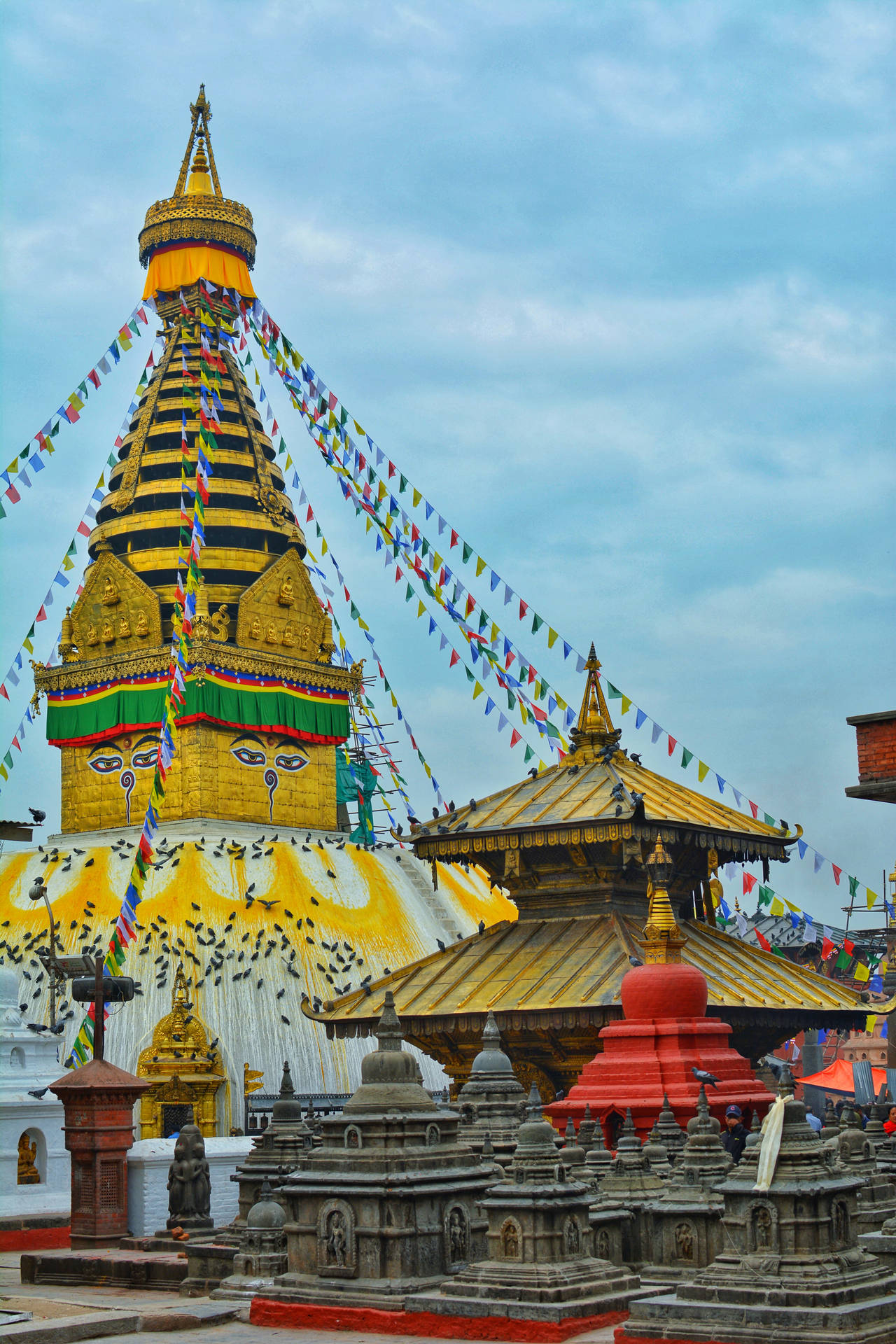 Kathmandu Large Stupa Background