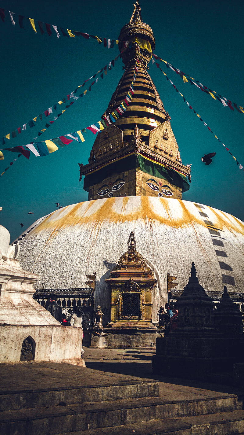 Kathmandu Phone Stupa Background