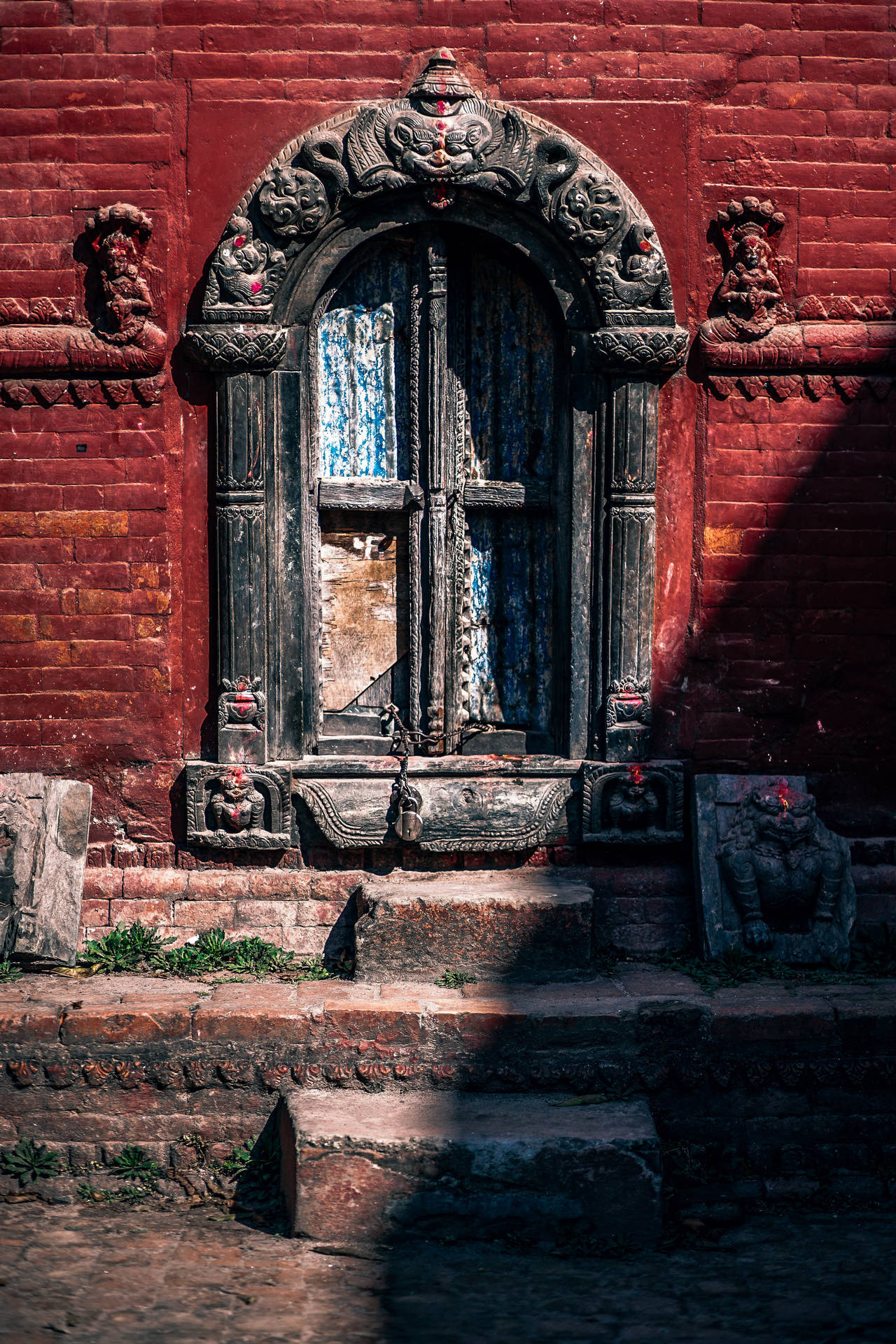 Kathmandu Red Wall Door