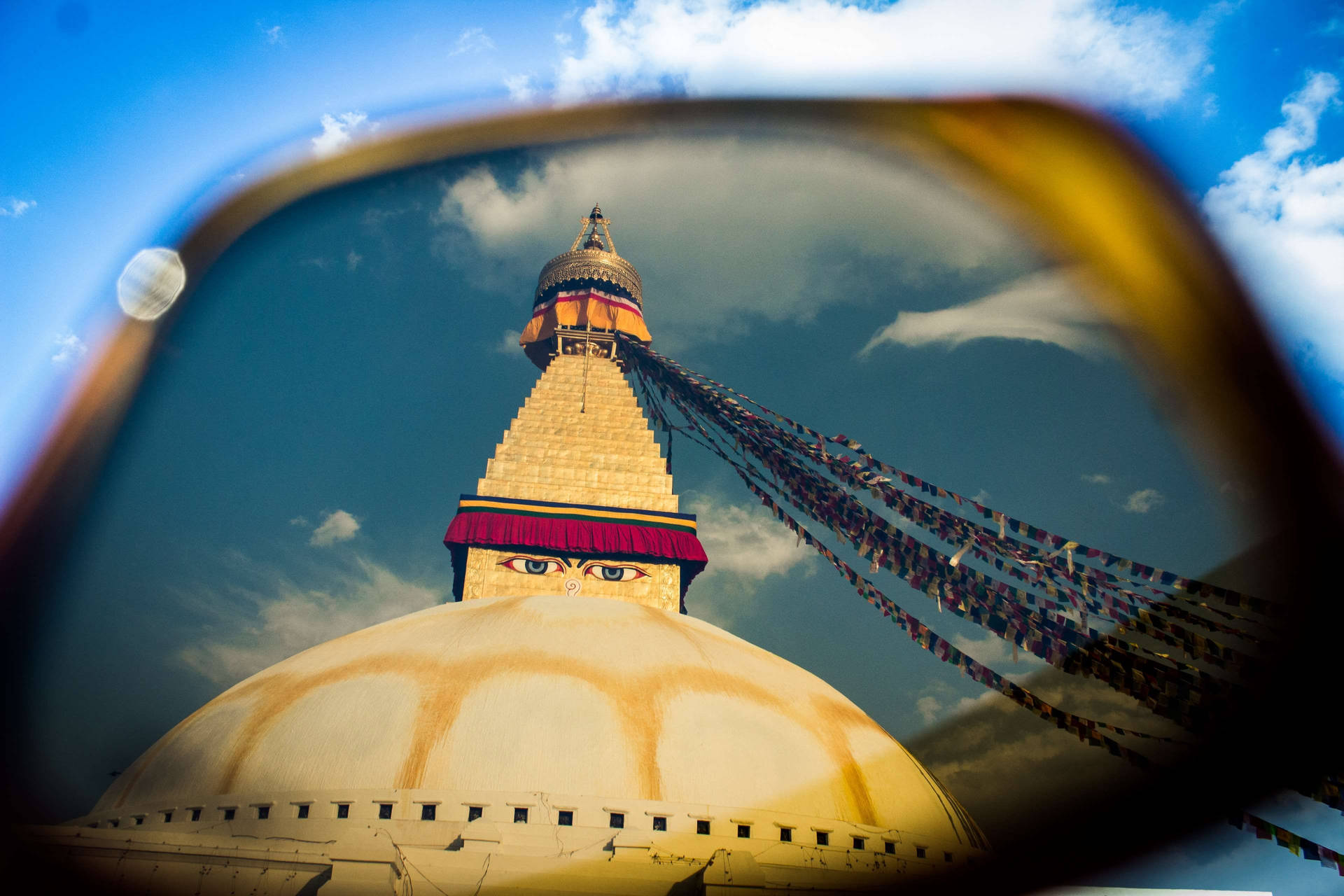 Kathmandu Sunglasses Stupa Background