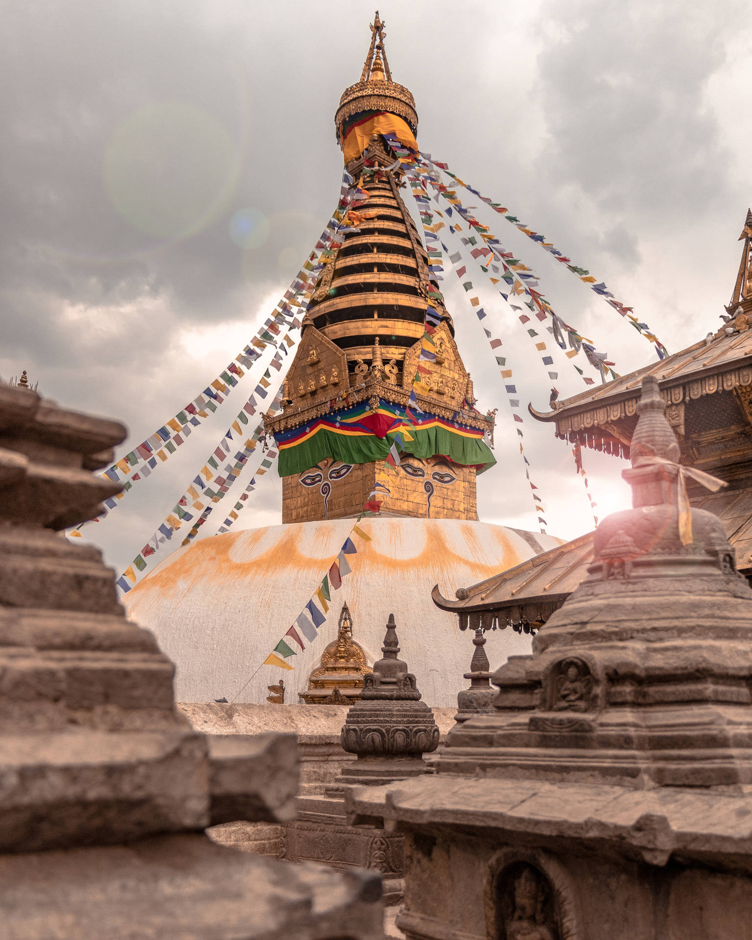 Kathmandu Swayambhunath Mahachaitya Central Pagoda