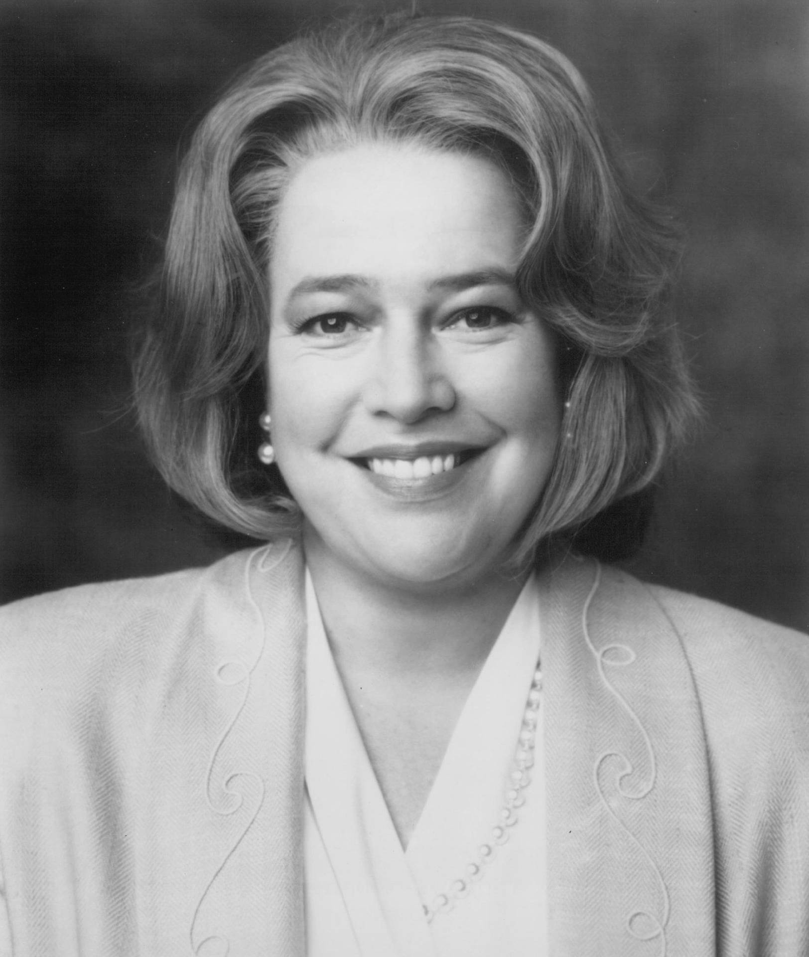 Kathy Bates Black And White Portrait Background