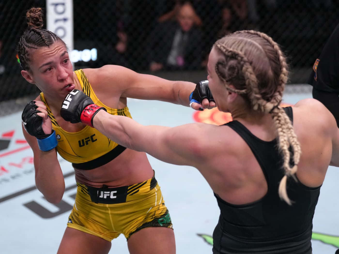 Katlyn Chookagian Exhibiting Precision And Strength In Boxing Background
