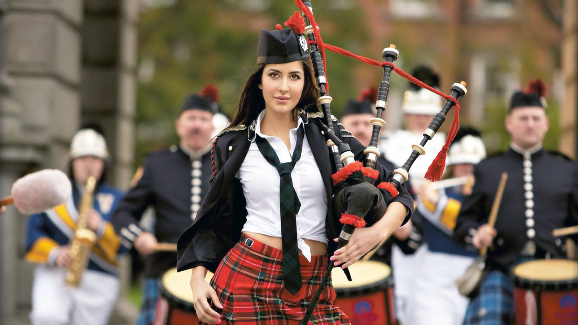 Katrina Kaif With Bagpipes