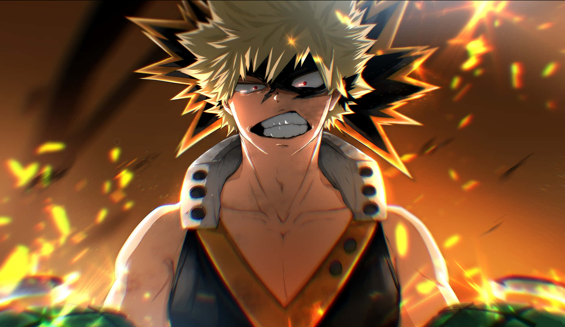 Katsuki Bakugo Fierce Battle Stance4 K Background